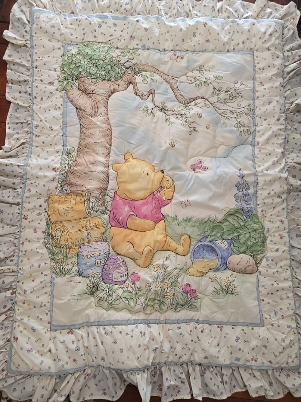 Winnie the Pooh Baby Quilt Set Vintage 3 Piece